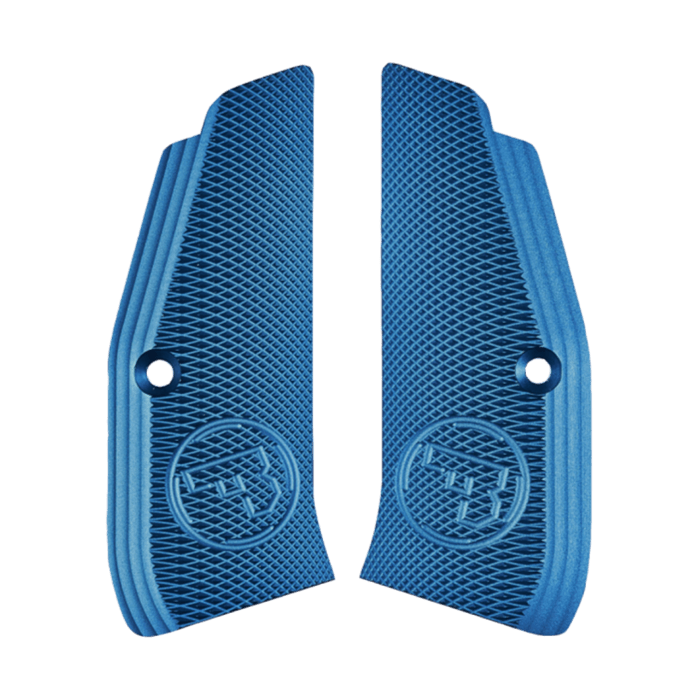 Griffschale CZ TS & SP-01 Aluminium blau 1 Paar lang